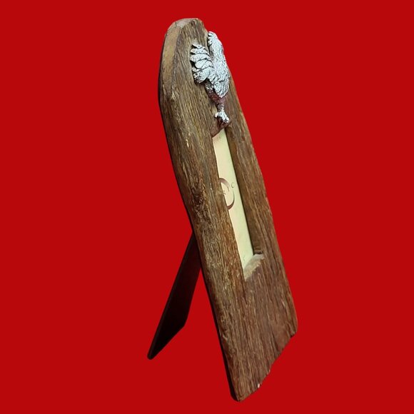 Vintage Enric Metal Rooster Wooden Photo Picture Frame - Picture 7 of 12